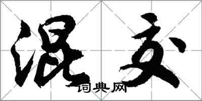 胡问遂混交行书怎么写