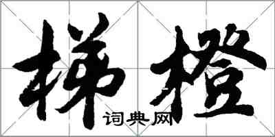 胡问遂梯橙行书怎么写