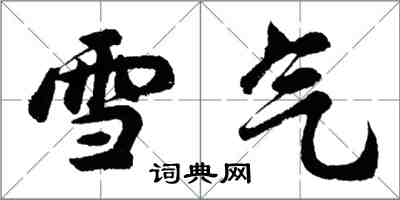 胡问遂雪气行书怎么写