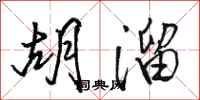 骆恒光胡溜行书怎么写
