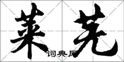 胡问遂莱芜行书怎么写
