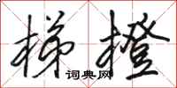 骆恒光梯橙行书怎么写