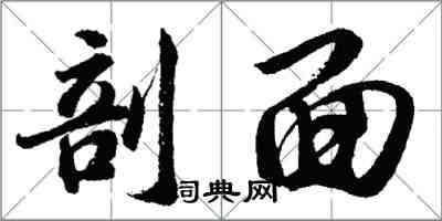胡问遂剖面行书怎么写