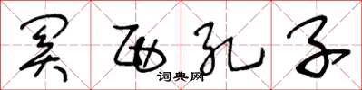 王冬龄关西孔子草书怎么写