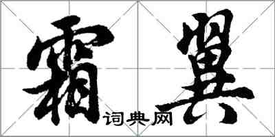 胡问遂霜翼行书怎么写
