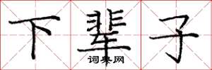 庞中华下辈子楷书怎么写