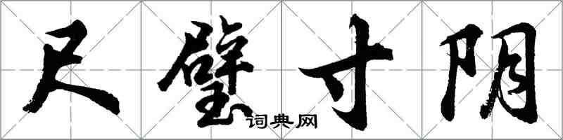 胡问遂尺璧寸阴行书怎么写