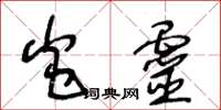 王冬龄炎灵草书怎么写