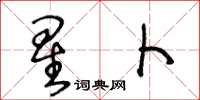 王冬龄星卜草书怎么写