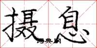 庞中华摄息楷书怎么写