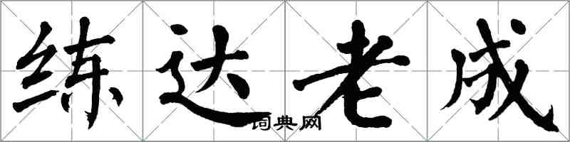 翁闿运练达老成楷书怎么写