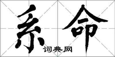 翁闿运系命楷书怎么写