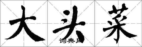 翁闿运大头菜楷书怎么写