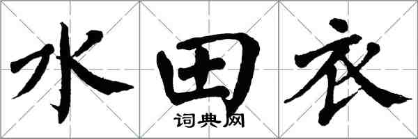 翁闿运水田衣楷书怎么写