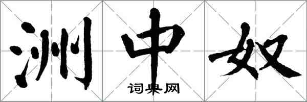翁闿运洲中奴楷书怎么写