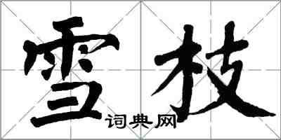 翁闿运雪枝楷书怎么写
