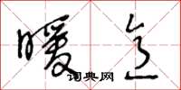 王冬龄暖意草书怎么写