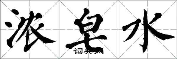 翁闿运浓皂水楷书怎么写