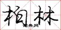庞中华柏林行书怎么写