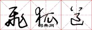 王冬龄飞狐道草书怎么写