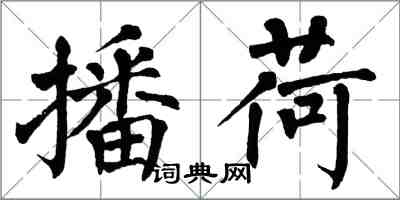 翁闿运播荷楷书怎么写