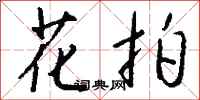 钱沛云花拍行书怎么写