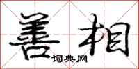 庞中华善相行书怎么写