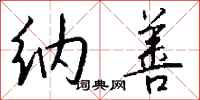 钱沛云纳善行书怎么写