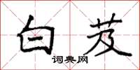 袁强白芨楷书怎么写