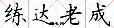 丁谦练达老成楷书怎么写