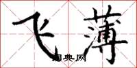丁谦飞薄楷书怎么写