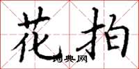 丁谦花拍楷书怎么写