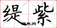 丁谦缇紫楷书怎么写