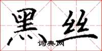 丁谦黑丝楷书怎么写