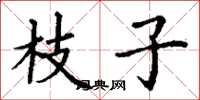 丁谦枝子楷书怎么写