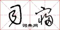 王冬龄司寝草书怎么写