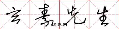 王冬龄玄素先生草书怎么写