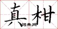 丁谦真柑楷书怎么写
