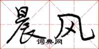曾庆福晨风行书怎么写