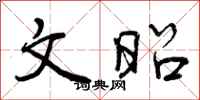 曾庆福文昭行书怎么写