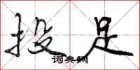 曾庆福投足行书怎么写