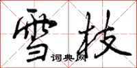 曾庆福雪枝行书怎么写