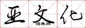 曾庆福亚文化行书怎么写