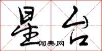 曾庆福星台行书怎么写