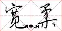 曾庆福宽柔行书怎么写
