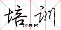 荆霄鹏培训行书怎么写