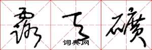 王冬龄露天矿草书怎么写