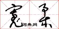 王冬龄宽柔草书怎么写