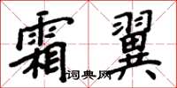 周炳元霜翼楷书怎么写