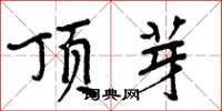 周炳元顶芽楷书怎么写